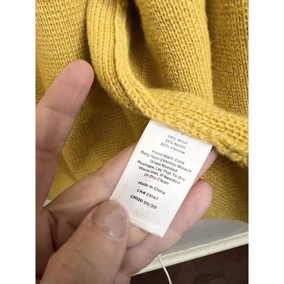 Talbots Milano Stitch Sweater Jacket Harvest Sun Yellow Size Small Petite Top - Picture 5 of 9